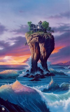Fantasía Painting - Casa de las Sirenas con vistas Fantasía